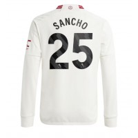 Camisa de Futebol Manchester United Jadon Sancho #25 Equipamento Alternativo 2023-24 Manga Comprida